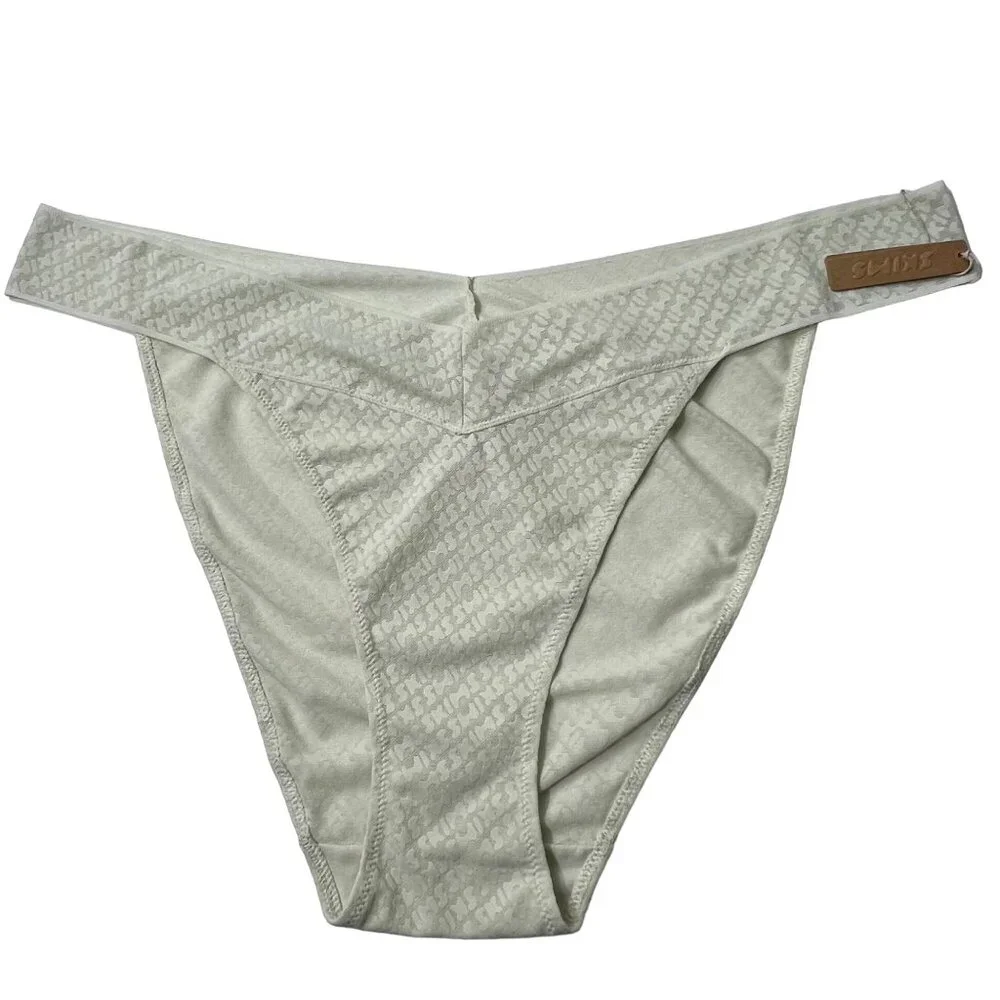 SKIMS Logo Mesh Cheeky Brief Lot of 2‎ Bone Berry 4X